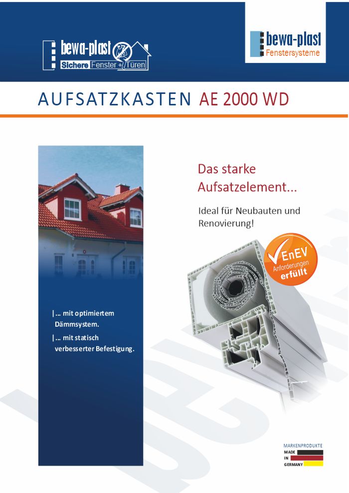 Prospekt Aufsatzkasten AE 2000 WD